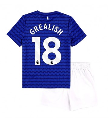 Everton Jack Grealish #18 Replika Hemmatröja Barn 2025-26 Kortärmad (+ Korta byxor)